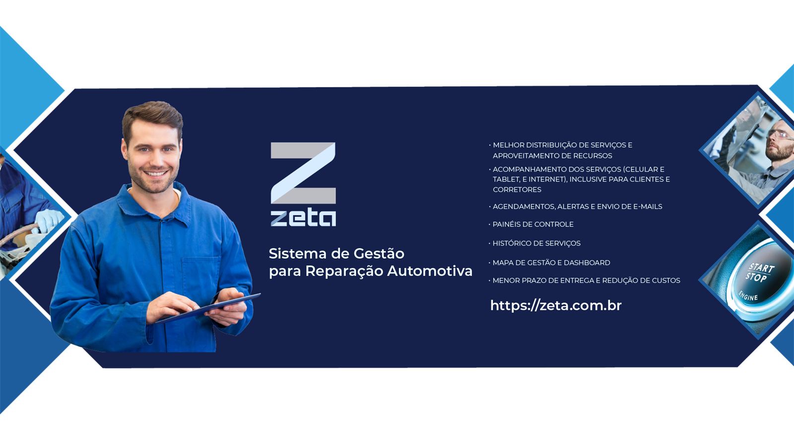 Projeto de Web Design e Redes Sociais para Zeta Informática, criado pela Conexão Z, agência de marketing digital